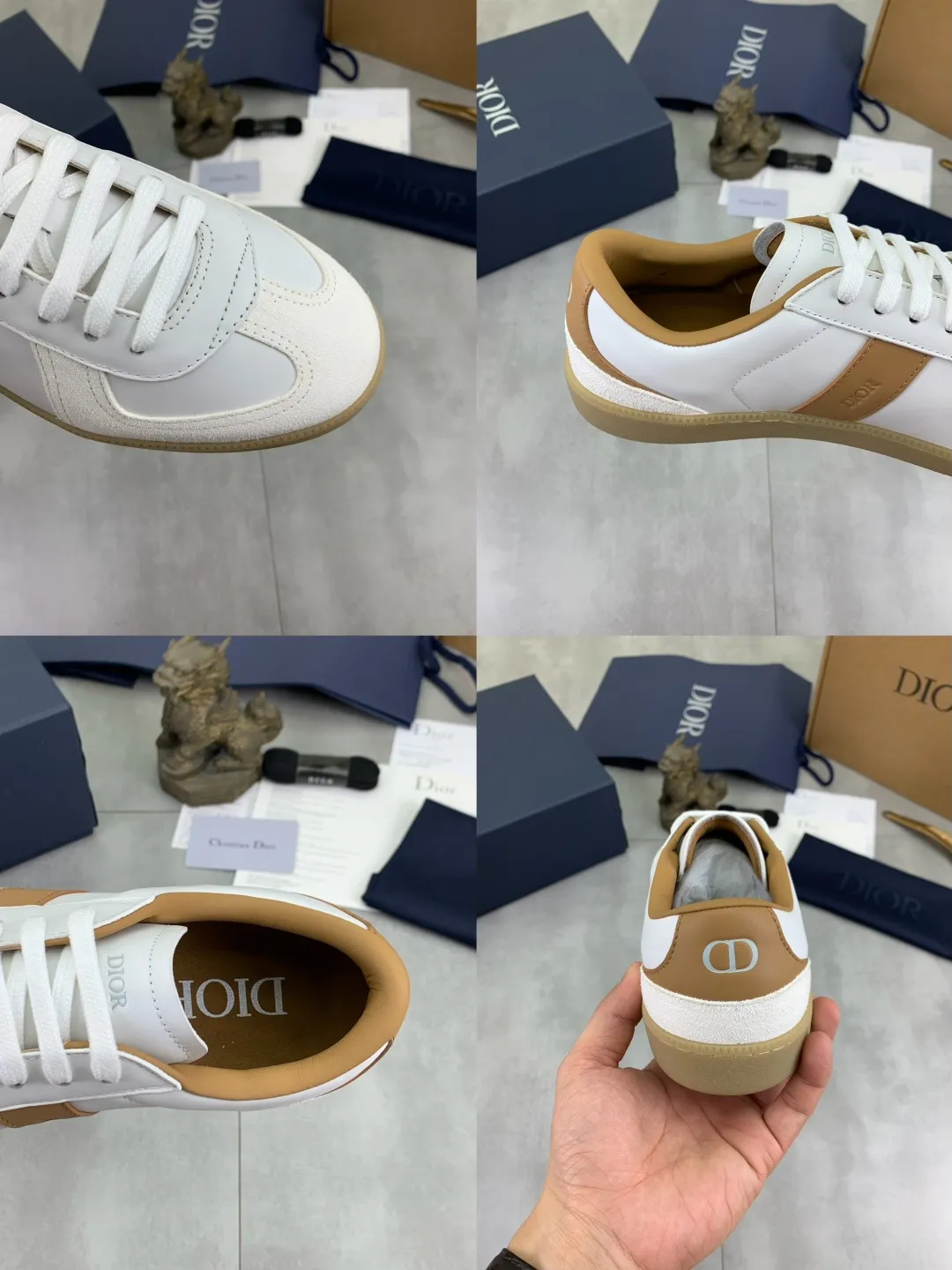 Men's men's shoes 💰P542 New Dior B01 top version of moral training shoes! ! ! White first-layer cowhide, fully oiled upper, original TPU molded outsole. New to the Fall 2025 collection, this sneaker marks the return of Dior’s classic style, reinterpreted in a stylish and elegant silhouette. Crafted from white smooth first-grain cowhide with a tonal silk sheepskin lining, it features the Dior logo on the tongue and inner sides, and a CD icon on the heel. Paired with Tpu anti-slip soles of the same color, it can be matched with various styles to create a sophisticated look.  Code number: 39-45 Complete package with airplane box